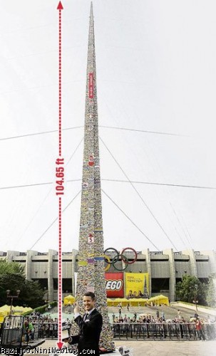 ساخت بلندترین برج اسباب بازی جهان